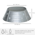 HOMCOM 26" Christmas Tree Collar with Hollow Snowflake Pattern - Silver-Made of selected steel with electrophoretic coating and powder coating 