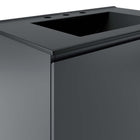 Modway Bryn 30" Wall-Mount Bathroom Vanity - Grey/Black-Assembly Required