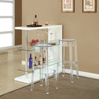 Modway Casper Bar Stool - Clear - Set of 2-Non-Marking Feet