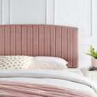 Modway Rebecca Performance Velvet Full/Queen Headboard - Dusty Rose-Solid Wood and Particleboard Frame