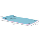 HOMCOM Floating Mat with Storage Straps - 7.5' x 4' - Blue/Pink-Mesh layer sandwiched in between foam layers for durability and strength
