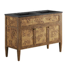 Modway Elysian 48" Wood Double Sink Bathroom Vanity - Black/Brown-Modern Bathroom Vanity