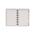 The Happy Planner 2027 Mini Disc Bound Dated Monthly Planner - 7.50" x 6.69" - Quiet Simplicity - English-Includes a bookmark, sticker labels, and 3 bonus months
