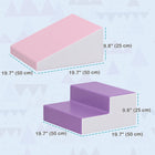 Soozier Toddler Climb and Crawl Activity Soft Play Foam Blocks 2-Piece Set - Purple-Custom configurations bring a lot of fun for sweeties 