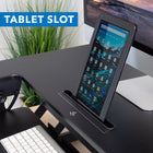 Mount-It! 36" Wide Standing Desk Converter with Gas Spring - Black-Ready to use out of the box, simply attach the keyboard tray with the included hardware and get to work