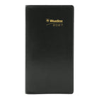 Blueline 2027 18-Month Monthly Pocket Planner with Stitched Binding - 6-1/2" x 3-1/2" - Assorted - Bilingual-One month on two pages, one block per day 