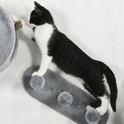 PawHut 4-Piece Cat Wall Shelves with Condo - Grey-Materials: Particleboard, Plush, Sisal 