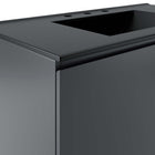 Modway Bryn 36" Wall-Mount Bathroom Vanity - Grey/Black-Assembly Required