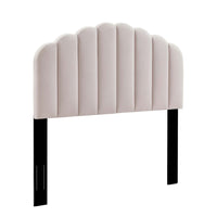 Modway Veronique Performance Velvet Full/Queen Headboard - Pink-Channel Tufted Headboard