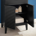 Modway Render 24" Bathroom Vanity - Black/White-Adjustable Storage Shelf