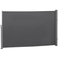 Outsunny Retractable Side Awning with Resistance to UV Rays & Wind - 118" x 71" - Grey-Flexible side awnings for outdoor and indoor use
