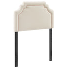 Modway Magnolia Stain-Resistant Performance Velvet Twin Size Headboard - Alabaster/Pink-Stain-Resistant Performance Velvet Upholstery