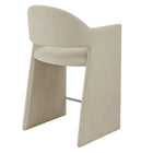 Modway Talia 37" Upholstered Fabric Counter Stool - Linen-Floor Protecting Foot Pins