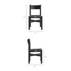 Modway Alvia Oak Wood Dining Side Chair With Woven Seat - Black-Woven Paper Rope Seat