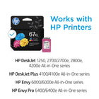 HP 67XL Tri-Colour Original Ink Cartridge-Yields up to 200 pages