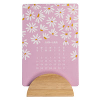 Pep Rally Desktop Calendar - Sweet Boho-12 cards for 12 months: January - December of 2026