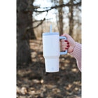 GROSCHE Aspen Insulated Water Tumbler with Handle - 32 oz. - Frost White-Insulated, splash-resistant straw lid