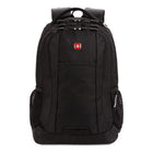 Swiss Gear Cecil Laptop Backpack - Black-Padded top carry handle with side metal D-ring to attach gear to