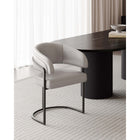Manhattan Comfort Augusta 23.6" Modern Leatherette Upholstered Dining Chair - Light Grey-Upholstered in Beautiful Leatherette with High Density Foam Filled Padding