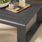 Modway Lirienne Outdoor Patio Aluminum Coffee Table - Grey-Weather-Resistant Design