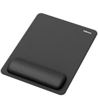 Fellowes Breyta XL Mousepad Wrist Rest with HEX Cushion - Black -The soft touch, anti-dust coated wrist rest provides a premium finish and smooth mousing experience