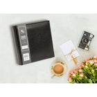 Kiera Grace Lea 200-Pocket Album – 4" x 6" - Black-Clear pockets keep photos protected and easy to view