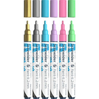 Schneider Paint-It 310 Paint Marker - Gold/Silver - 6 Pack-With paint marker, make your designs & layouts stand out with detailed marks and strokes