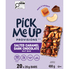Pick Me Up Provisions Dark Chocolate Nut Bar - 20 g - Salted Caramel - 20 Pack-20 individually wrapped bars per box (20g per bar)