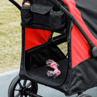 PawHut Foldable Pet Stroller for Dogs - Black-Smooth ride with large wheels and shock-absorbing frame 