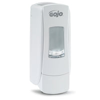 Gojo ADX-7 Push-Style Dispenser - White - 6 Pack-Compact design, ideal for tight spaces