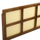 Modway Luana Cane Queen Headboard - Walnut-Rubberwood and Rattan Construction