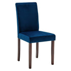 Modway Prosper Upholstered Velvet Dining Side Chair - Navy - 2 Pack-Rubberwood Frame