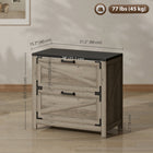 HOMCOM File Cabinet with 2 Drawers - Grey Wash-Anti-tipping feature promotes safety and stability