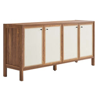 Modway Capri 65" Wood Grain Sideboard Storage Cabinet - Walnut-Wood Grain Laminate