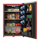 Danby 4.4 cu. ft. Contemporary Classic Compact Fridge - Black/Metallic Red-Chrome-trimmed glass shelves