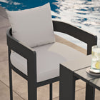 Modway Tahoe Outdoor Patio Aluminum Bar Chair - 44.5" - White-Bar-height Seating