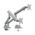 Uplite 17" to 35" Fully Adjustable Dual Monitor Mount - Sliver-Fits most screens 17" to 35" in size with 75x75mm or 100x100mm backside mounting holes