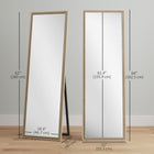 HOMCOM Rectangle Full Body Mirror - 21" W x 64" H - Natural-Use it freestanding, leaning, or wall-mounted to fit any room layout 