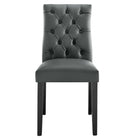Modway Duchess Vinyl Dining Chair - Grey - 2 Pack-9