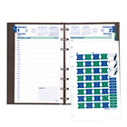 Blueline 2026 MiracleBind CoilPro Daily Refillable Planner 8" x 5" - Black - Bilingual-Self-adhesive laminated tabs and storage pocket