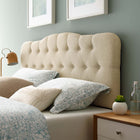 Modway Annabel Upholstered Fabric Queen Headboard - Beige-Fine polyester upholstering