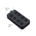 BlueDiamond WeatherGuard 10' 8-Outlet Surge Protector -8 Full Power Outlets: 1875W of full power for all of your power requirements