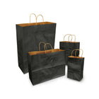 Eddie's Recycled Kraft Shopper Paper Bag - 16" W x 6" D x 12" H - Black - 250 Pack-120 GSM 74# paper
Colour: Black