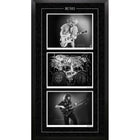 Rush Triple Black & White Photo Collage Vertical - Framed Print - 19" x 36"-Premium music memorabilia
