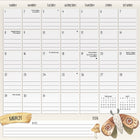 DateWorks - 2026 Calendrier Mural Magnétique Familial 16 Mois - 12 po x 12 po - Animaux - Anglais -16 pages mensuelles détachables avec section de notes pour Septembre 2024 à Décembre 2025