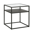 Hudson&Canal Ada 20"W Square Side Table - Blackened Bronze-An industrial design for your living room, bedroom, and more