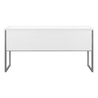 Monarch Specialties 72" L Office Hutch with Storage Doors - White Laminate - Silver Metal-7