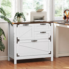 HOMCOM 4 Drawer File Cabinet with Quiet Slides - White-A large drawer fits legal, letter, and A4 files, a middle drawer for letter and A4, plus two small drawers for supplies