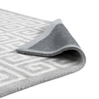 Modway Freydis Greek Key Area Rug - 5 ft W x 8 ft L - White/Light Grey-Stain Resistant / Easy To Clean