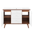 Modway Transmit 48" Single Sink Bathroom Vanity - Walnut/White-8